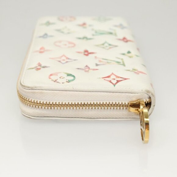 LOUIS VUITTON Monogram Garden Zippy Wallet White M81694 LV Auth 121163 - Picture 4 of 16